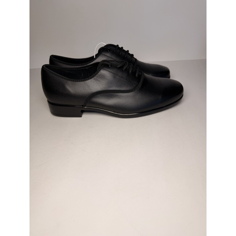 Womens Black Leather Character Ballroom Dance Shoes Sz US 9 EU 40.5 Heel 1.5 in